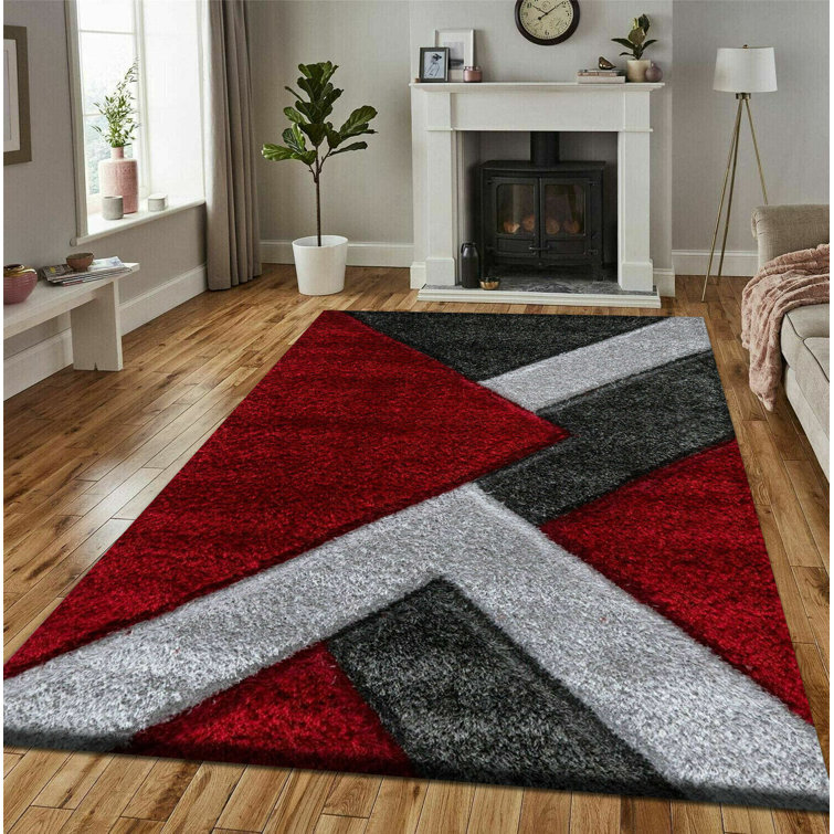 Oliver Fonseca Power Loom Red/Grey Rug Wayfair.co.uk